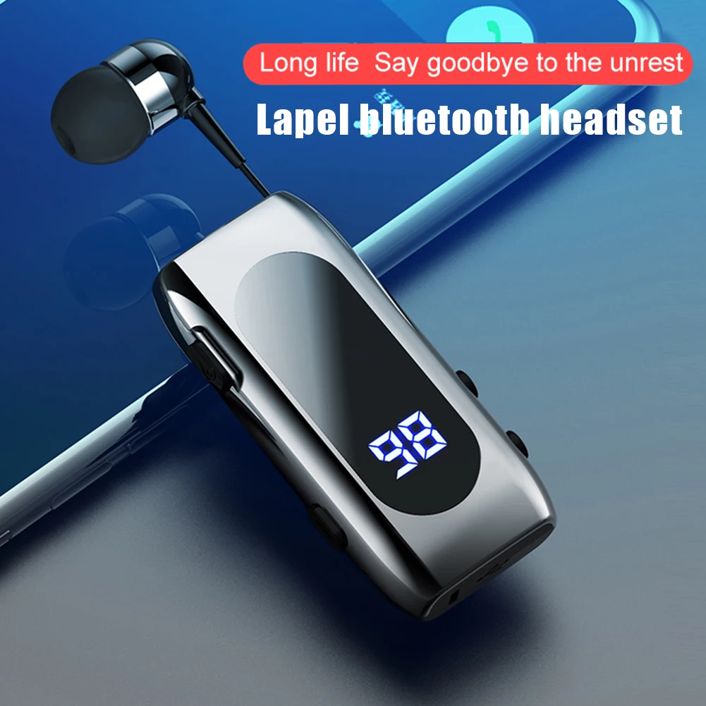 

20 Hours K55 Talk Time Bluetooth-compatible Headset BT 5.2 Call Remind Vibration Sport Clip Driver Auriculares Earphone PK F920