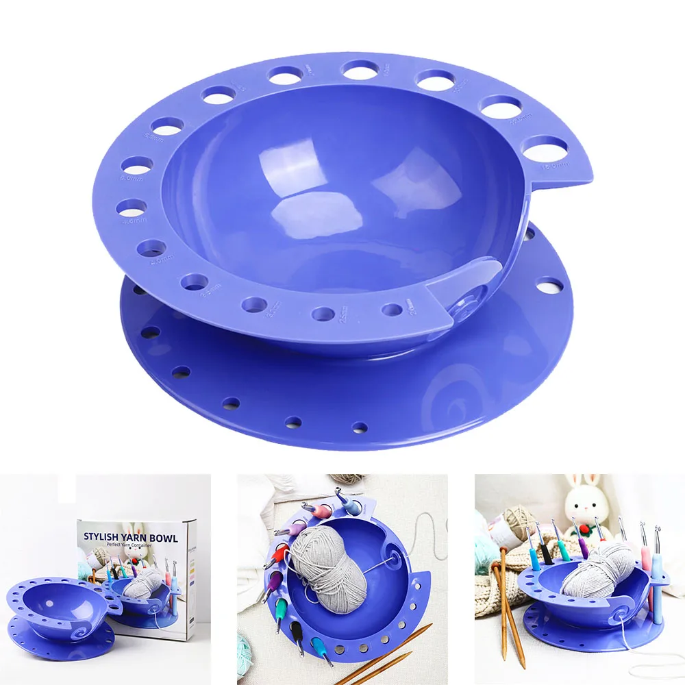 

Пластиковая миска «сделай сам», миска для хранения пряжи, держатель для пряжи ручной работы с отверстиями для рукоделия, предотвращает скол...