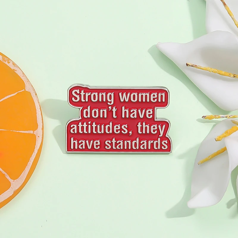 Сильные женщины не делают они статики эмалированная булавка классическая брошь