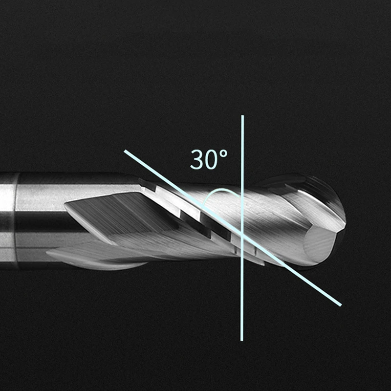 Черное покрытие сферические круглые концевые фрезы HRC55 HRC45 карбидные с 2