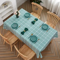 table cloth waterproof oil free wash nordic plaid desk ins style students rectangular tablecloth table table pvc table mat