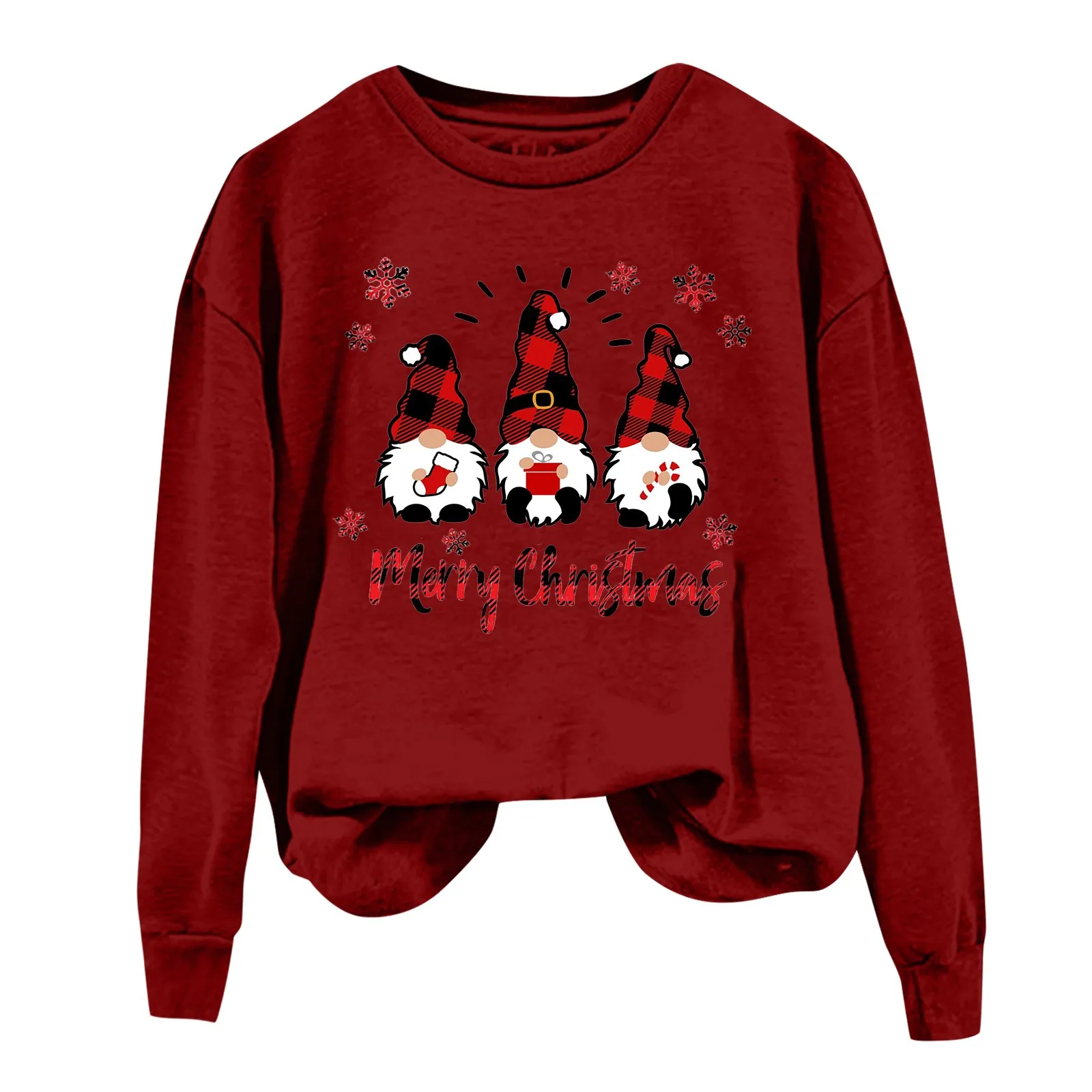 

Женская одежда, элегантный женский пуловер с круглым вырезом, топы, НОВАЯ РОЖДЕСТВЕНСКАЯ Женская Роскошная Одежда Y2k с длинными рукавами