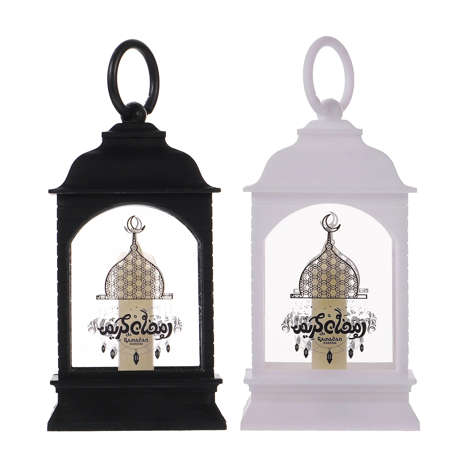 

2pcs Elegant Stylish Wind Lamps Ramadan Hanging Lamps Ramadan LED Lamps for Party