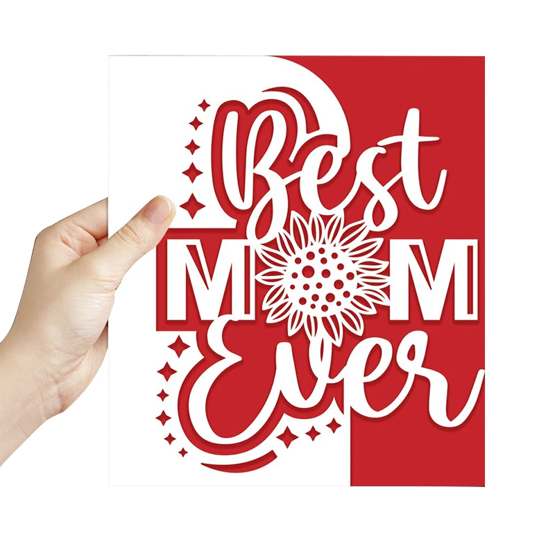 

New Happy Mother's Day Invitation Metal Cutting Die Mould Scrapbook Decoration Embossed Photo Album Card Making DIY Handicrafts