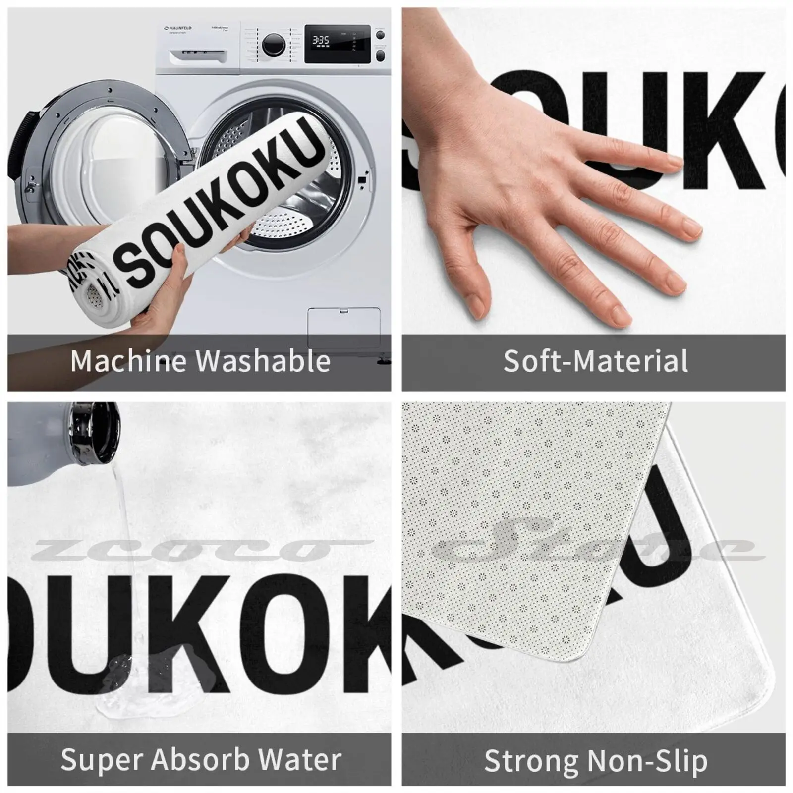 Мягкий коврик Soukoku для двери нескользящий поглощения воды Bsd Bungo бродячие псы Bungou