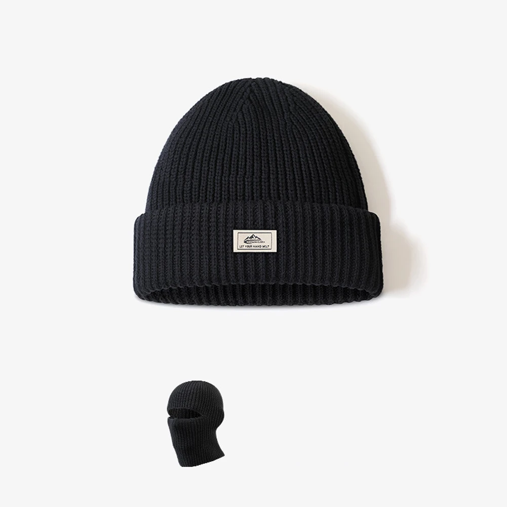 

2022 New Beanie Hat Cuffed High Stretch Knit Woolly Ski Winter Beenie Cap Autumn And Winter For Cycling Camping