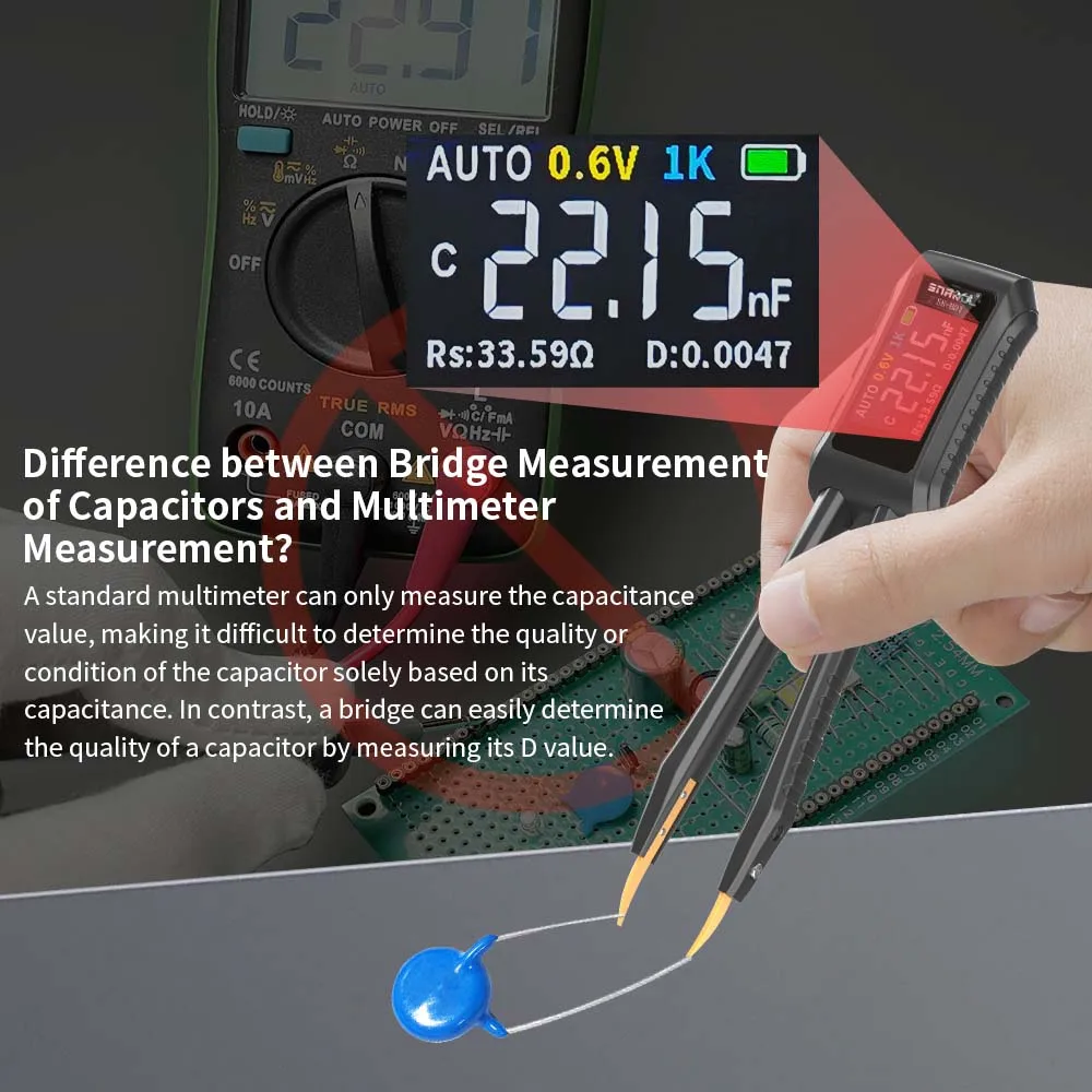 SNAKOL SK-BD1 Мини-умный пинцет LCR SMD ESR тестер сопротивления емкости индуктивность непрерывность диод тест инструменты для измерения (art.: 3920c8db29d80) - 3920c8db29d80
