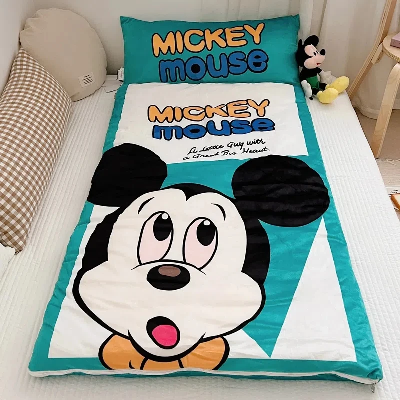 Disney Mickey Mouse Children's Sleeping Bags Kids Sleep Sack Pillow Warm Soft Lazy Sleepsacks for Boys Girls Birthday Gift