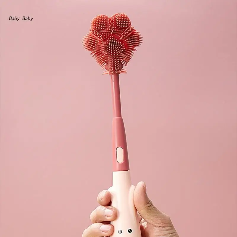 

Q81A Baby Bottle Cleaning Brush Soft Brush Baby Bottle Cleaner Rubber Clean
