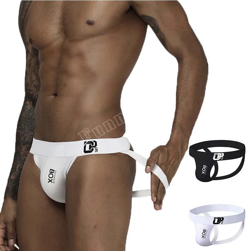 

Men's Underwear Gay Sexy Jockstrap Pouch Cuecas Cotton Panties Men Thongs Mesh Underpants Gay Slip Bikini Homme Srting