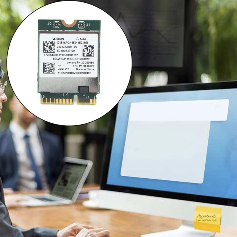 

2.4G+5Ghz BCM94352Z NGFF Wireless Card BT4.0 2.4+5Ghz 1200Mbps WIFI Card Dropship