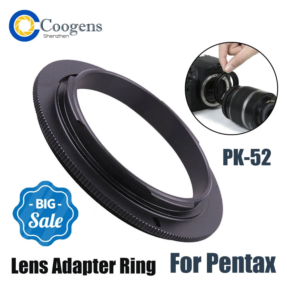 

PK-52 52mm Macro Reverse Lens Adapter Ring for Pentax PK Mount KX K5 K7 KM K10D K20D K100d K200d K-S1 K-3 K-50 II K-30 Camera