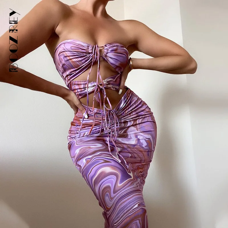 Женское пляжное облегающее платье BoozRey с лямкой на шее летняя пляжная одежда