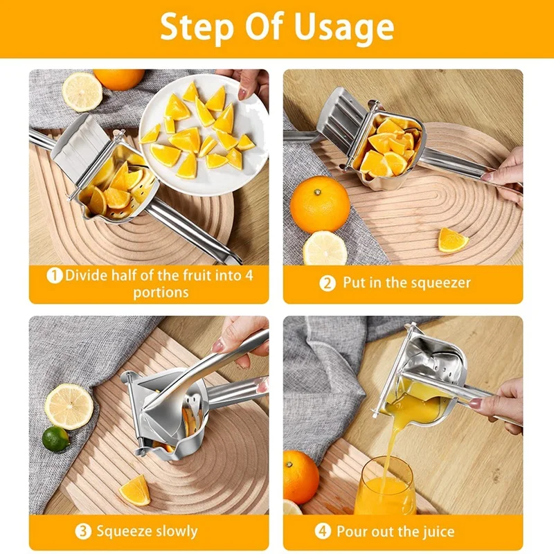 

Lemon Squeezer Juicer Stainless Steel -Juicer Hand Press - Lime Citrus Orange Squeezer Juicer-Manual Juicer-Fruit Juicer