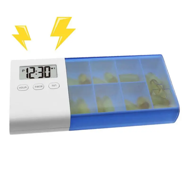 

Pill Container Electronic Automatic Pill Dispenser For Elderly USB Travel Pill Box Alarm Warning 7 Compartments Vibration For