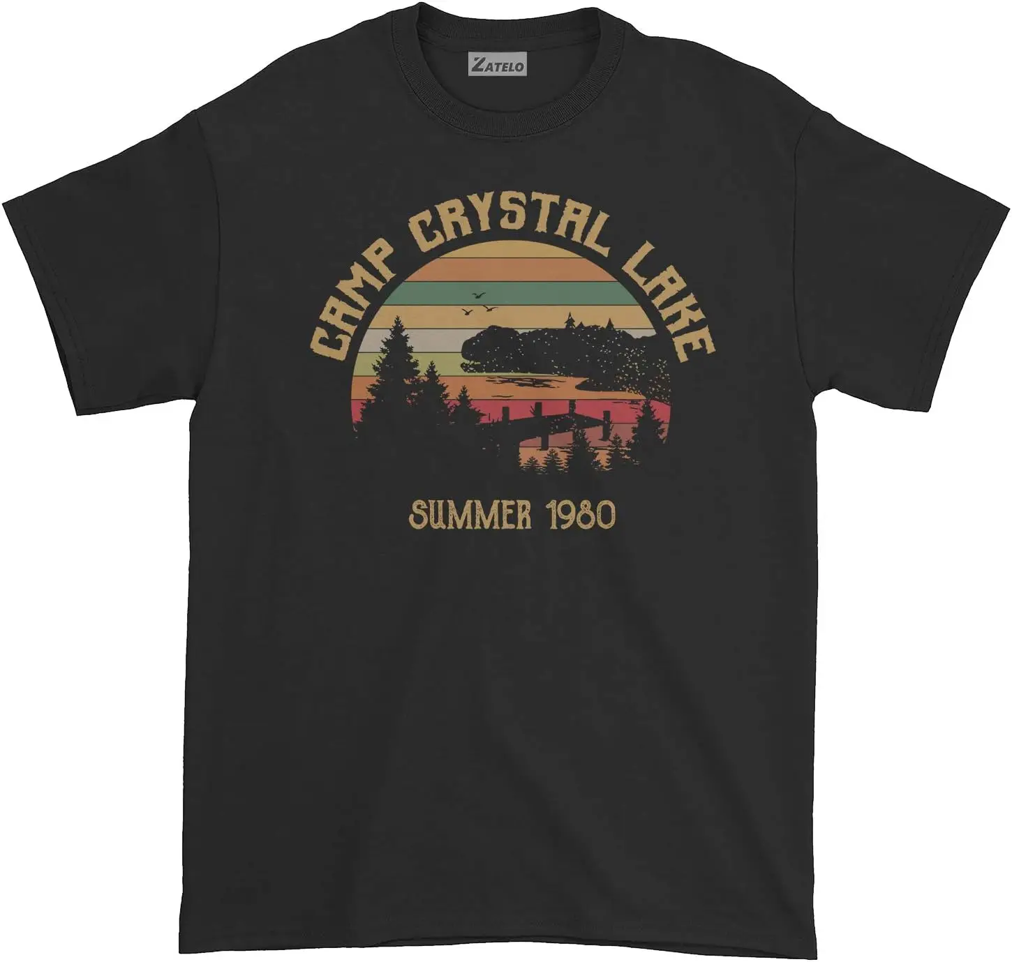 Лето Camp Crystal Lake 1980 — винтажная футболка в стиле ретро