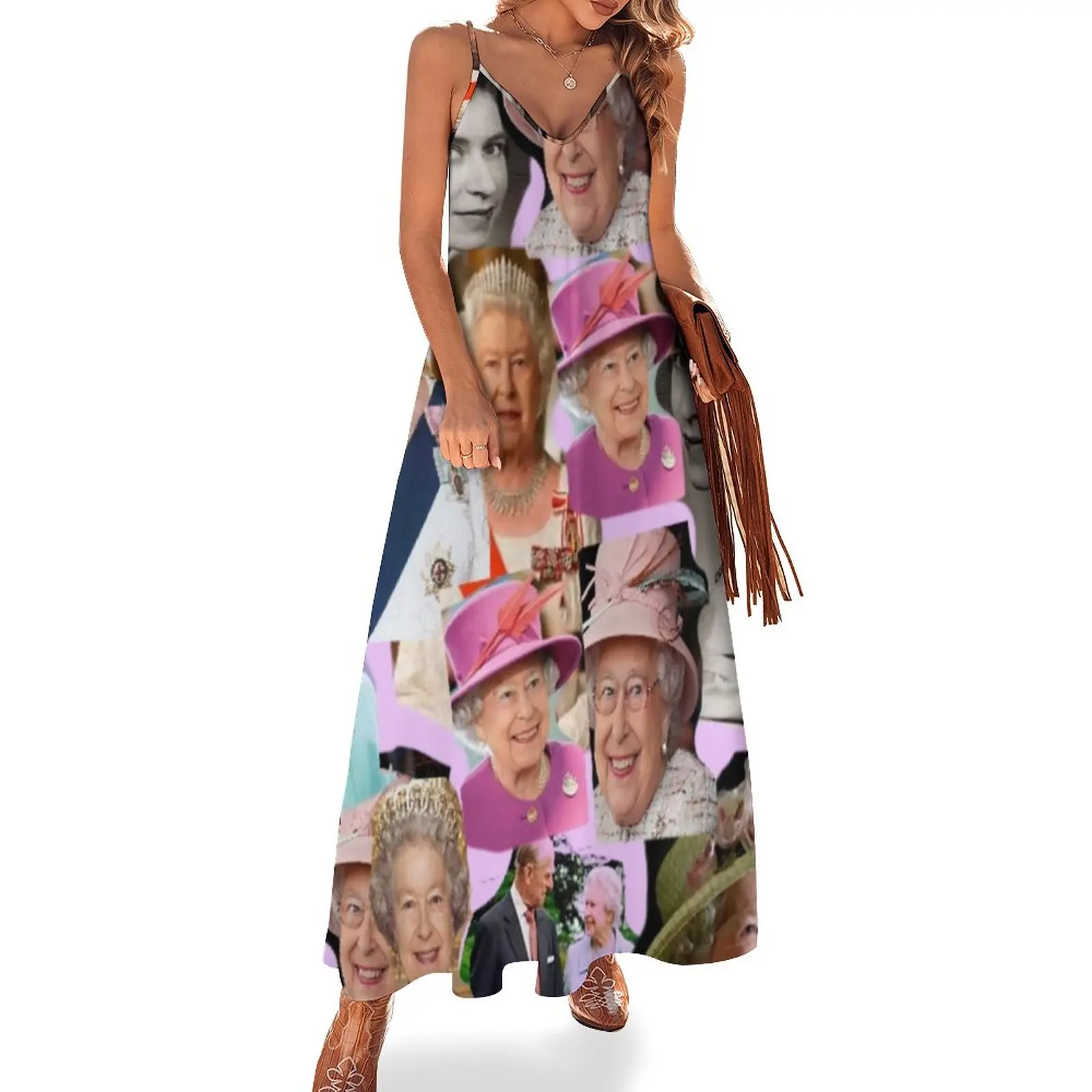 

Платье-макси с графическим принтом, летнее