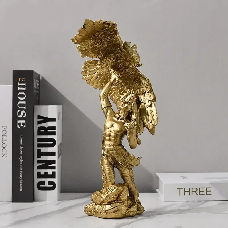 Золотые полимерные статуи Орлов Vilead коллекционная скульптура для птиц офисные
