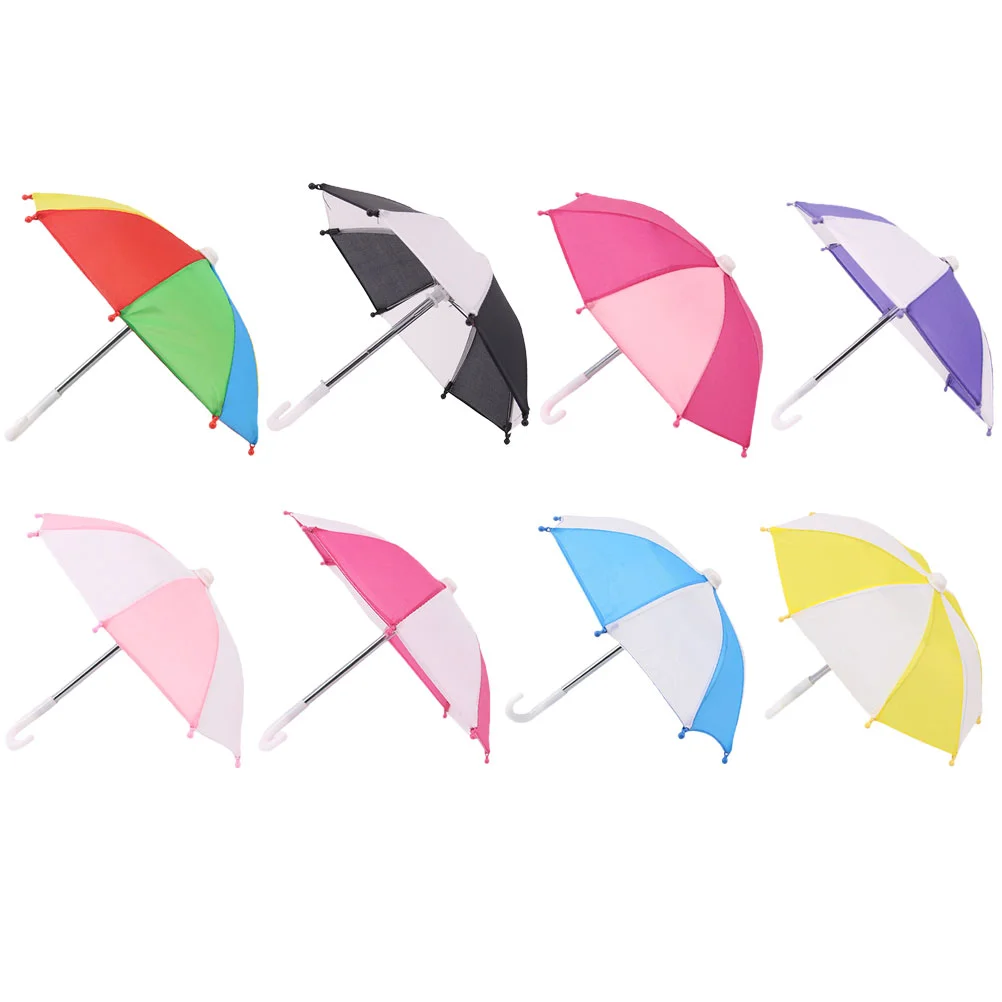 

8 Pcs Umbrella Miniature Toys Toys Parasol Kids Play Toy Tiny Umbrella Dolls Cloth Mini Umbrella Decoration Cute Baby