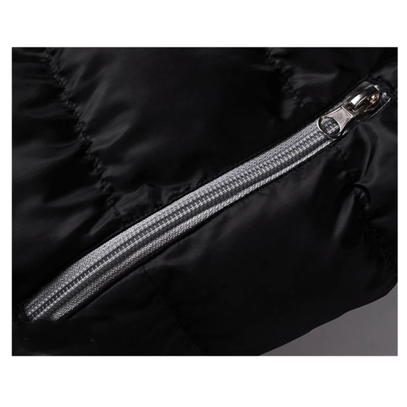 Winter Jacket with Stand Collar for Men and Women, Thick Warm Parka, Solid Color, Fashionable, Streetwear, 5XL