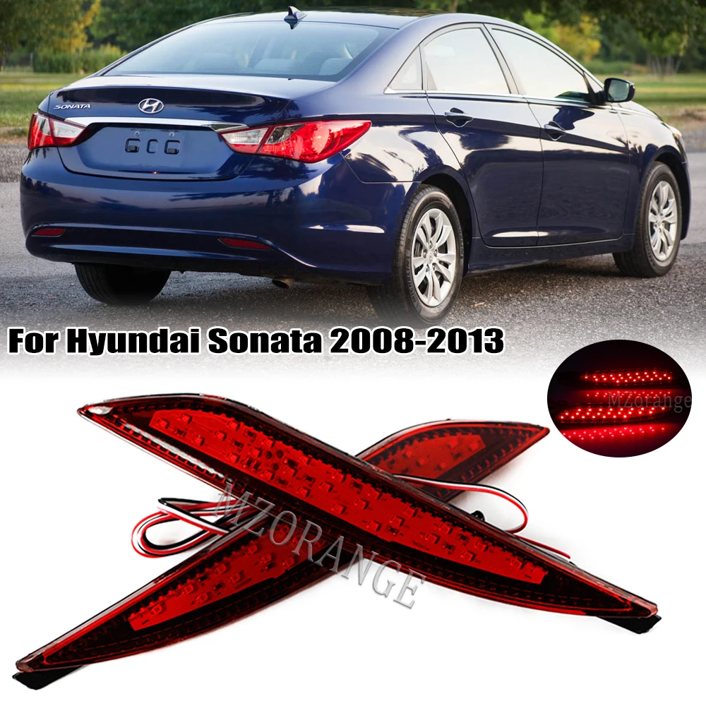 

2pcs Rear Bumper Light For Hyundai Sonata 2008 2009 2010 2011 2012 2013 LED Tail Signal Brake Reflector Fog Lamp Car Accessries