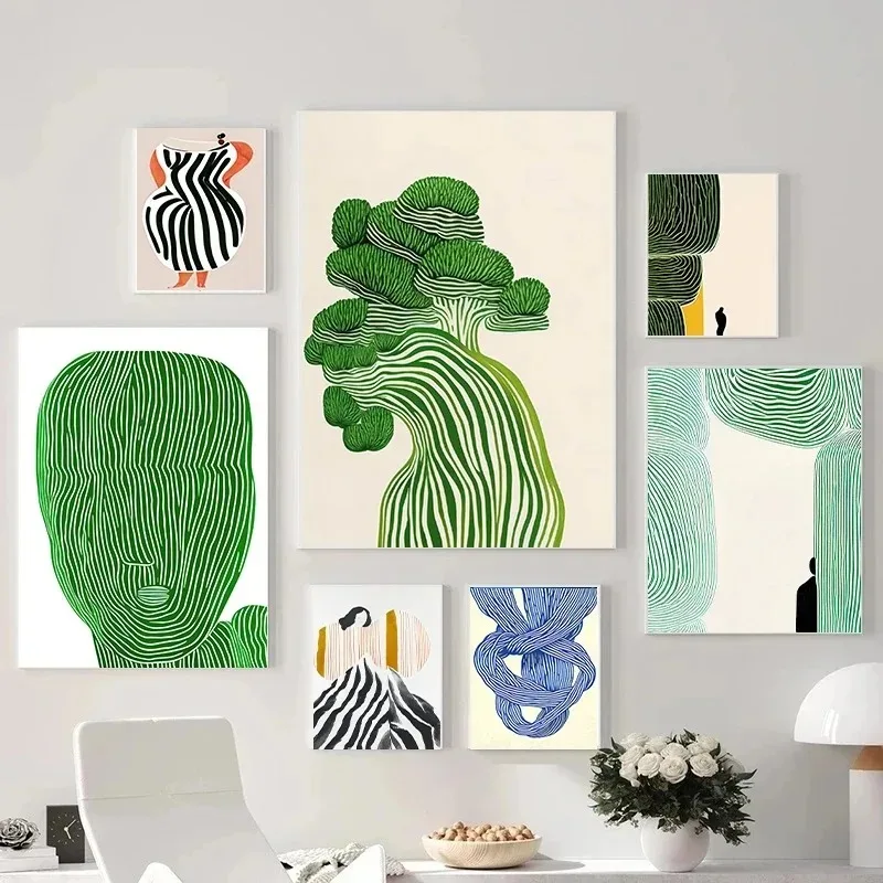 klasyczna minimalistyczna sztuka nago kobieta Brokuły drukuj obraz na płótnie bez ramki idealny do dekoracji wnętrz biurowych