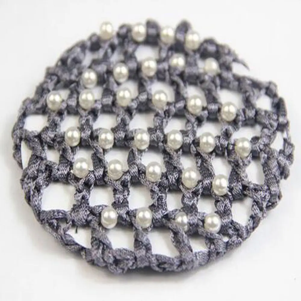 Распродажа яркая Женская сетка для волос с жемчугом и белым