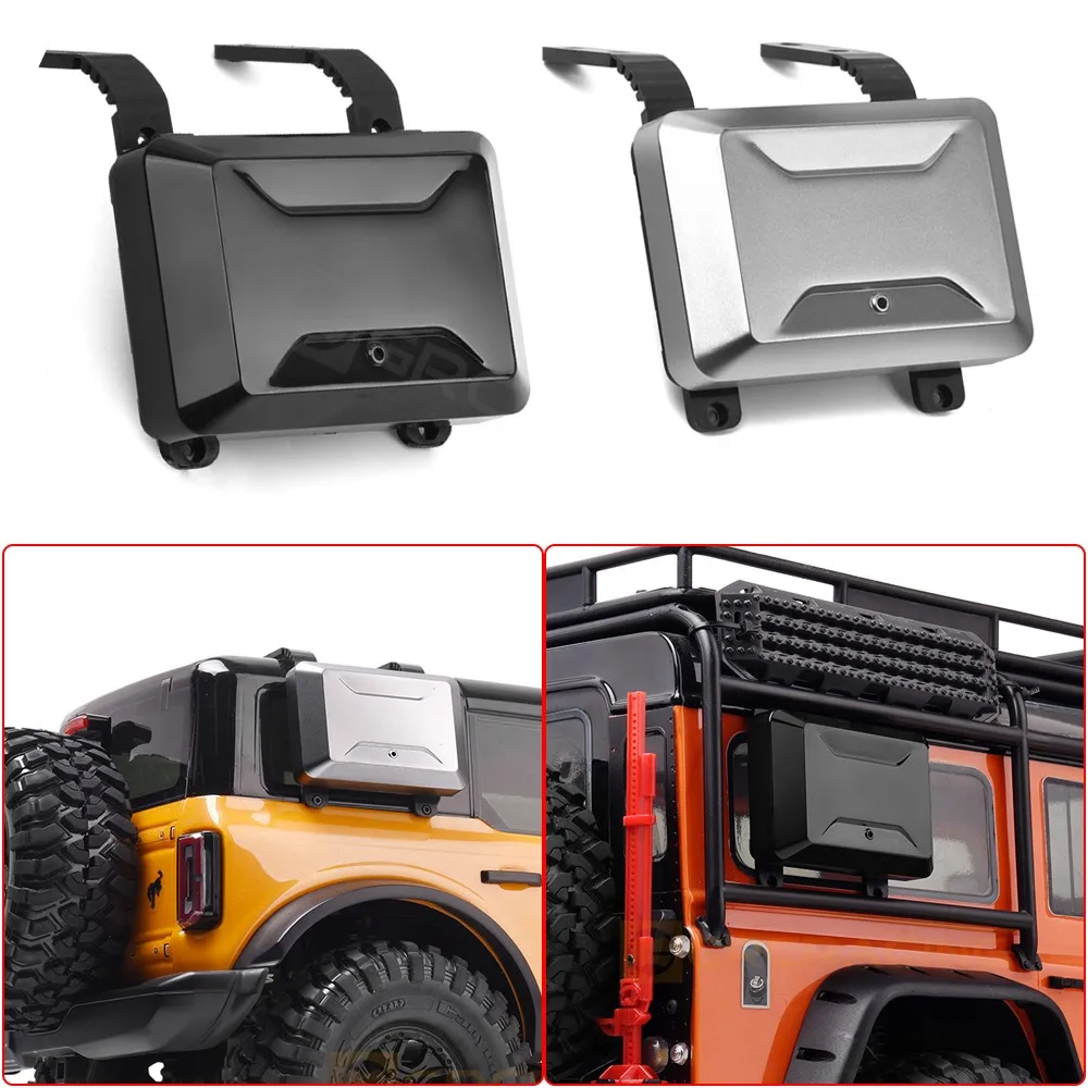

1/10 Rc Crawler Car Trax For TRX4 Trx6 Axial Scx10 Universal Side Window School Bag/toolbox Simulation Modified Luggage G172bs