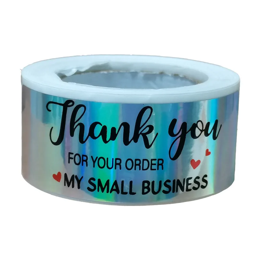 

Лазерные наклейки "Спасибо за заказ", 7,5x2,5 см, бумага