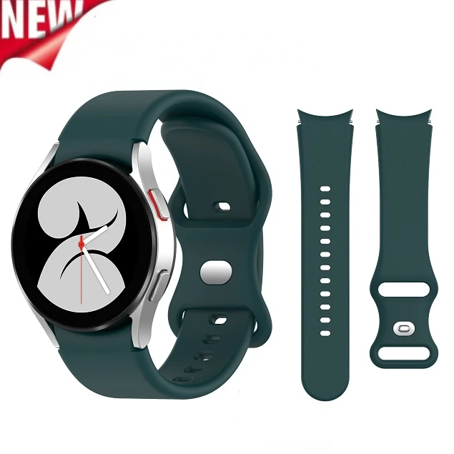 

Ремешок силиконовый для Samsung Galaxy watch 4 40-44 мм, бесшовный браслет для Samsung Galaxy watch 4 Classic 42-44 мм