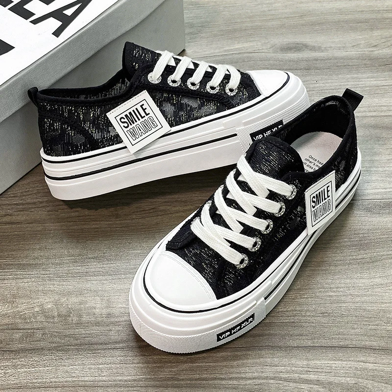 

Women's Low Top Platform Skate Shoe Causal Dress Breathable Lightweight Non-Slip Sneakers Comfort Fit Walking Shoes for Lady