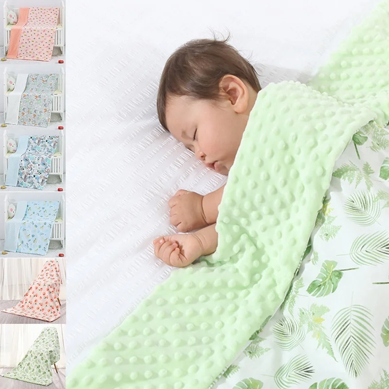 

Baby Sleeping Blanket Cartoon Printing Breathable Kids Swaddle Super Warm Soft Comfy Cotton Kids Sleeping Blanket 100*80cm