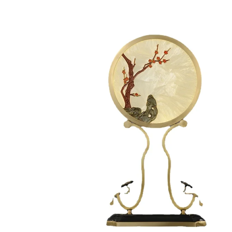 

YY Creative Copper Lamps Chinese Zen Study and Bedroom Bedside Lamp