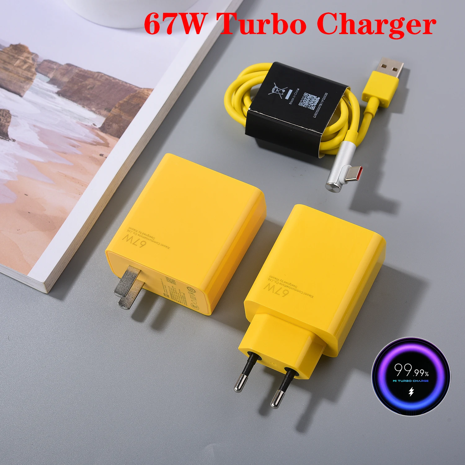 

For Xiaomi 67W Turbo Charger EU/US Fast Charge Power Adapter 6A Type C Cable For Mi11Ultra Poco F3 Redmi Note 11T 12 K40 K50 pro