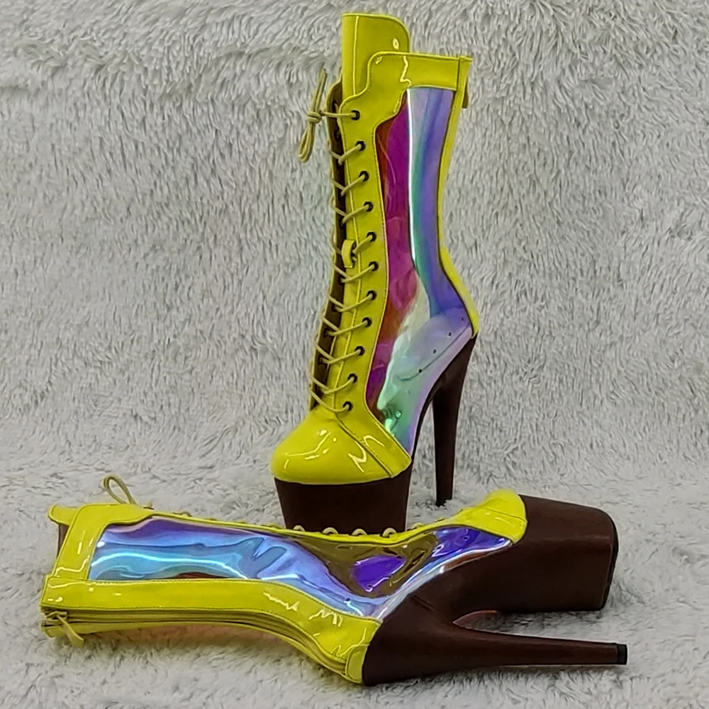 Leecabe  17CM/7inches young trend fashion   Dancing Party High Heel platform Pole Dance boot