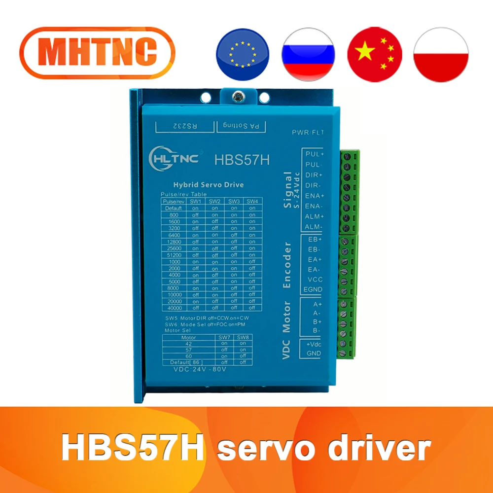Гибридный Серводвигатель HBS57H постоянный ток 24-80 в 5 А для Nema17 Nema23 Nema24 закрывающий