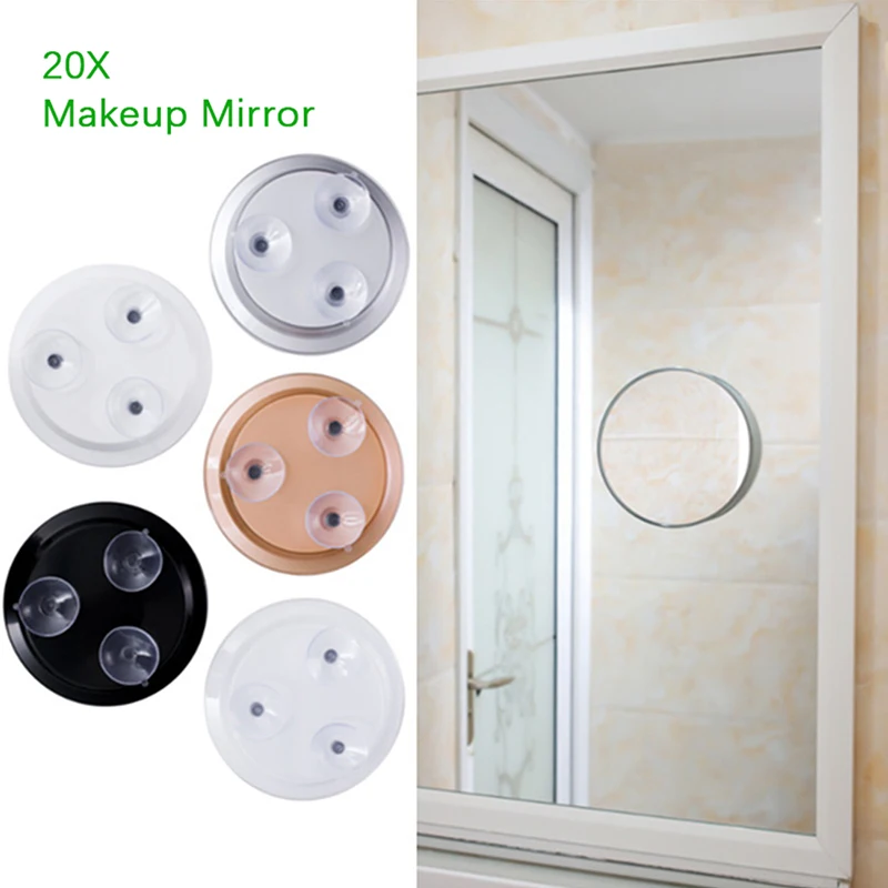 

1PCS Makeup Mirror 20X Magnifying Mirror With 3 Suction Cups Cosmetics Mirror
