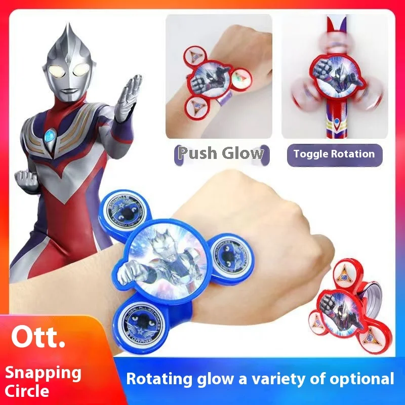 Детский Светящийся Браслет Ultraman Подлинный Аниме Круглый С Подсветкой Для