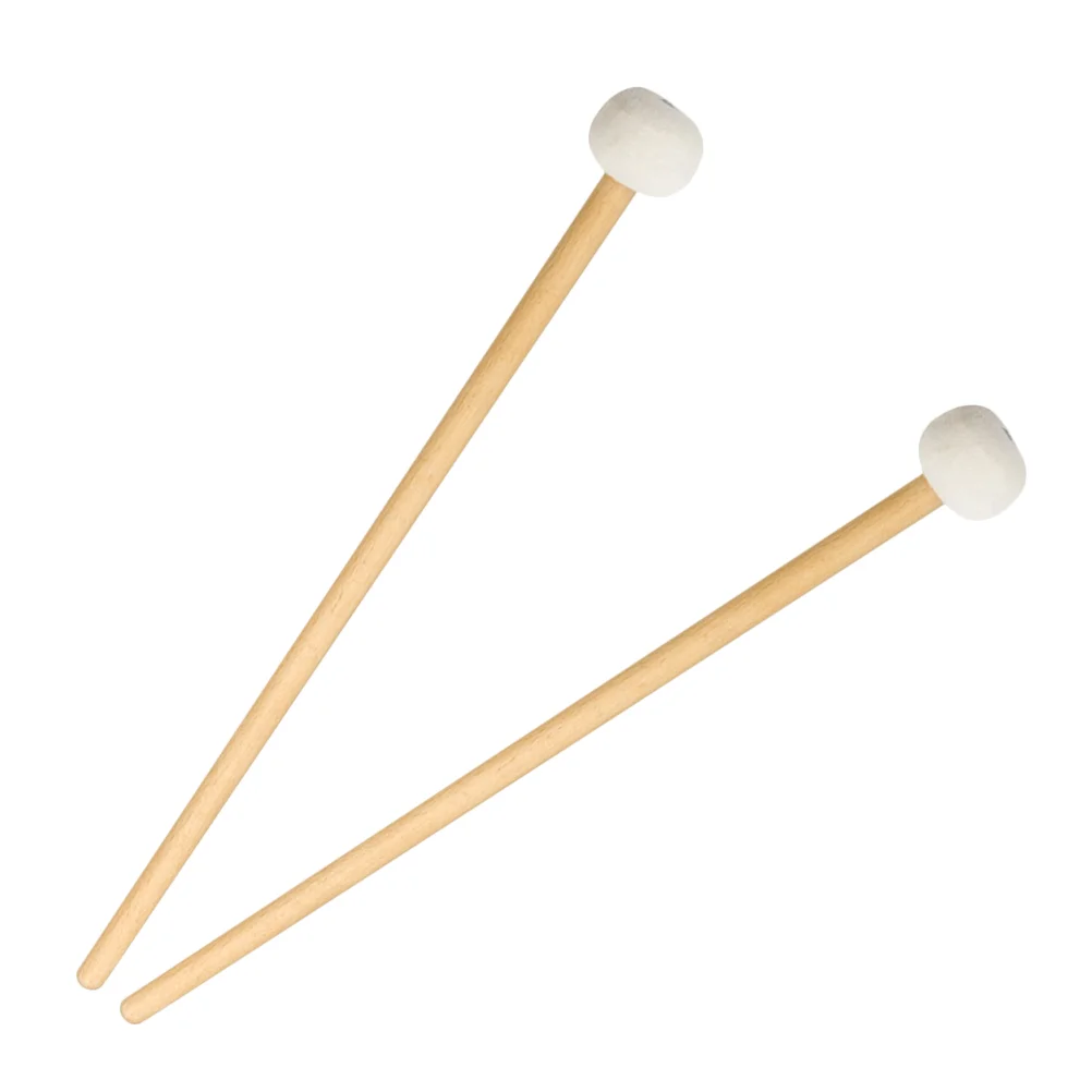 1 Pair Timpani Mallets Sticks Durable Wood Handle Felt Head Mallets Sticks for enlarge