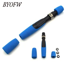 BYOFW Blue EVA Spinning Fishing Rod Handle Grips Non-Slip Pole DIY Replacement Parts For Building or Repair Kit With Reel Seat