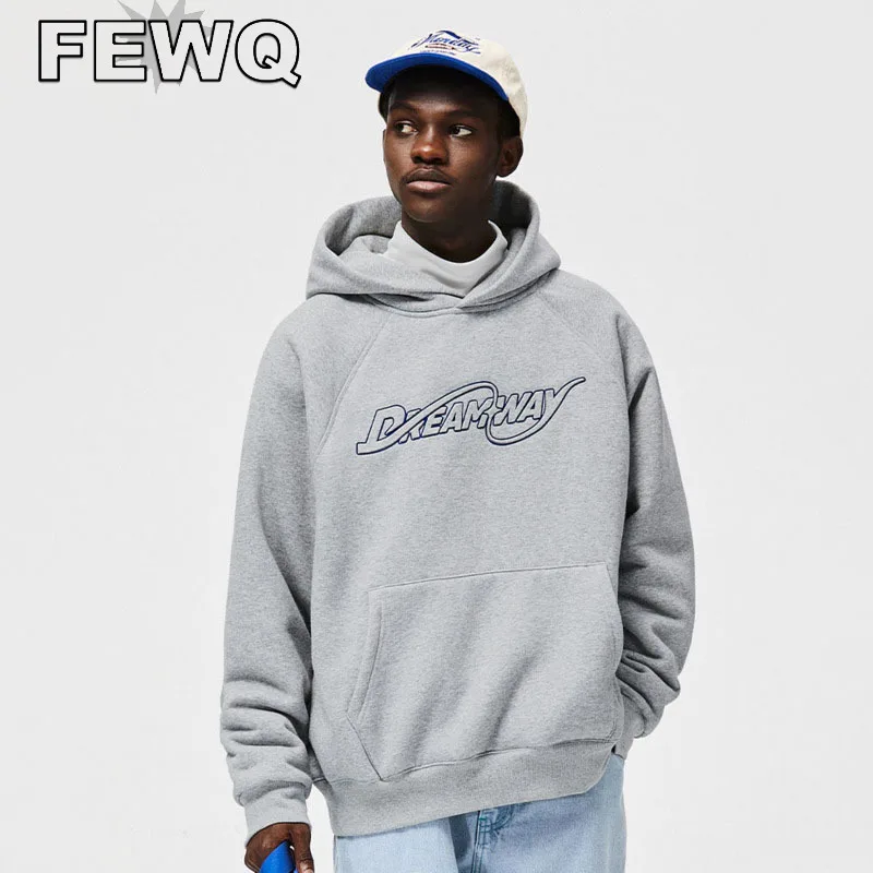 

FEWQ Letter Print Men's Hoodies American Male Sweatshirts Streetwear Casual Vintage Pullovertops 2023 Spring Stylish New 24B1229