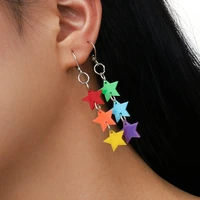 new exaggeration star tassel earrings five star earrings european and american women fashion earrings