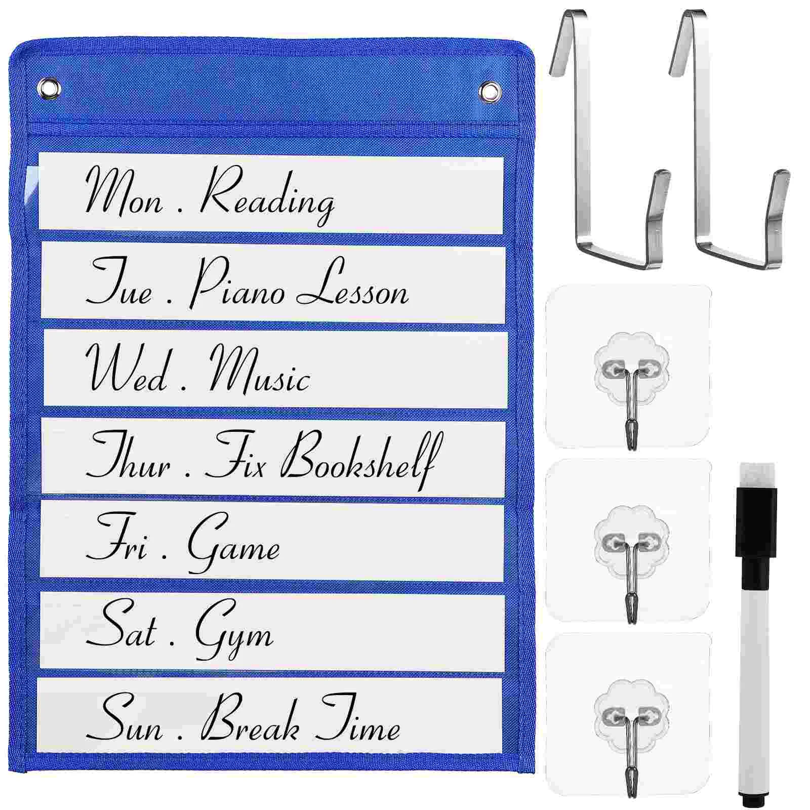 

Карманный держатель Chartwall стандартное расписание для классной комнаты для учеников домашние карманные магнитные Повседневные детские две...