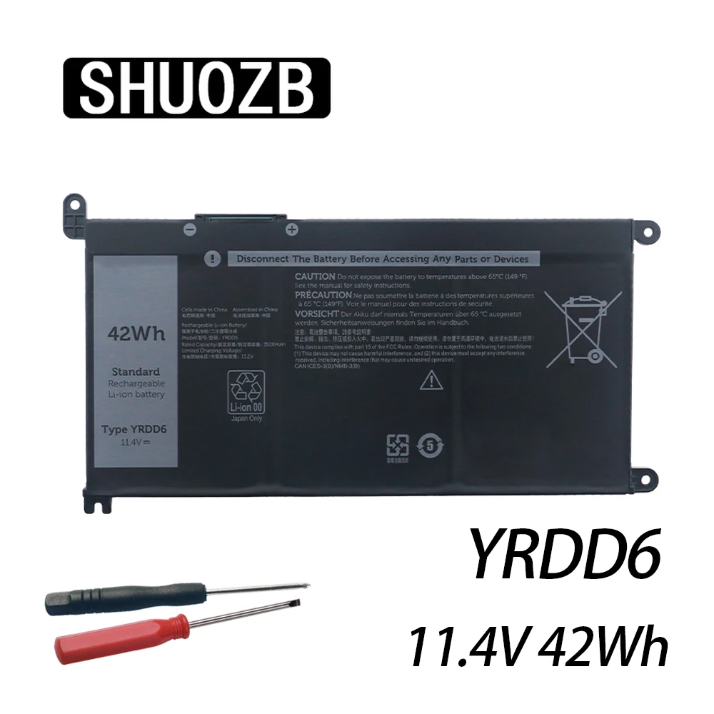 

Новый аккумулятор YRDD6 для Dell Inspiron 5482 5480 5481 5485 5491 5591 5593 3583 3310 2 в 1 3493 3582 3593 3793 5584 5493 VM732 P90F