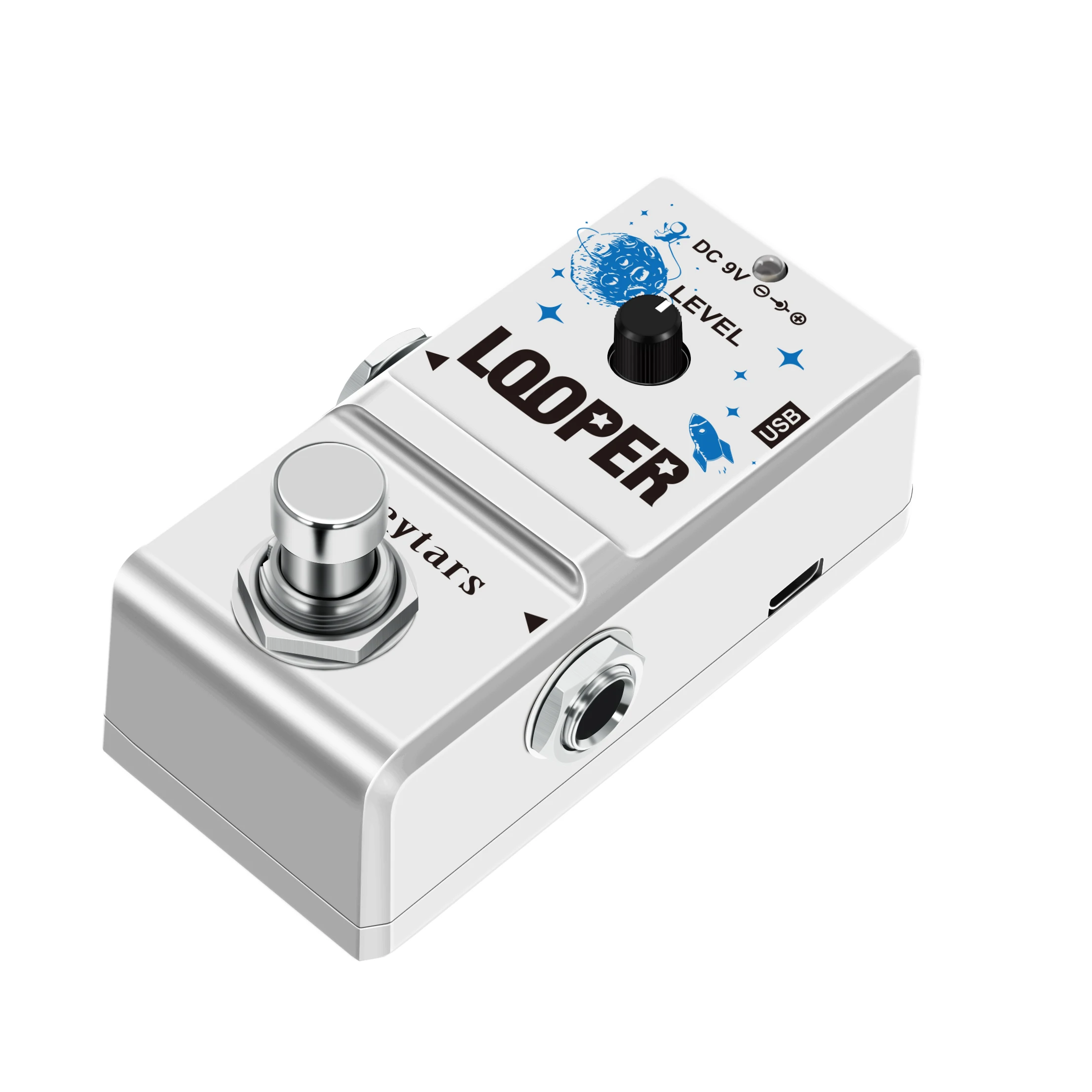 Keytars LN-332 48K Looper Electric Guitar Effect Loop Pedal 10 Minutes of Looping Unlimited Overdubs USB Port True Bypass