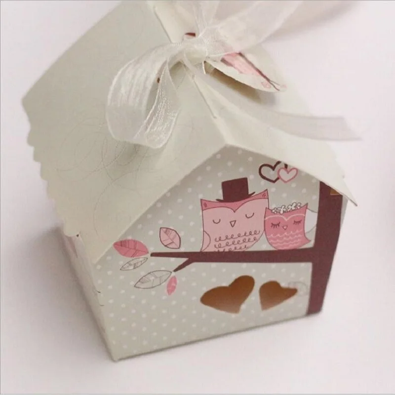 Candy Cookie Gift Boxes With Ribbon For Guests Wedding Favors And Gifts Party Decorations