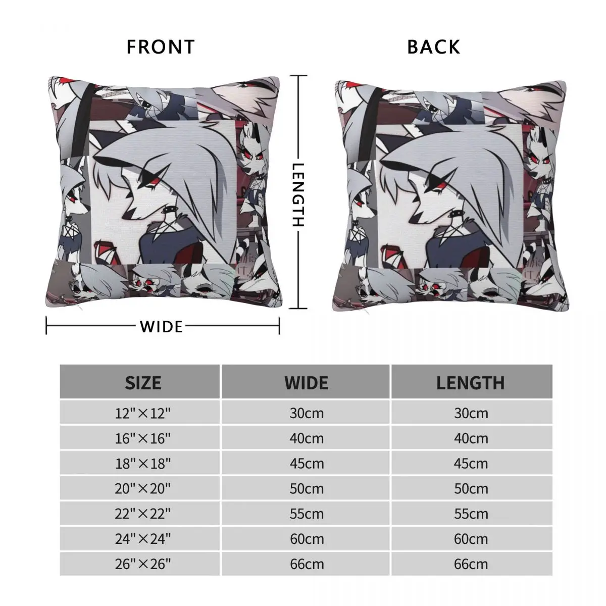 Чехол-Наволочка на молнии 45 х45 см