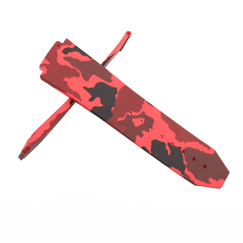 Watch accessories for Hublot silicone camo strap Big Bang series waterproof rubber wristband 25*17mm unisex