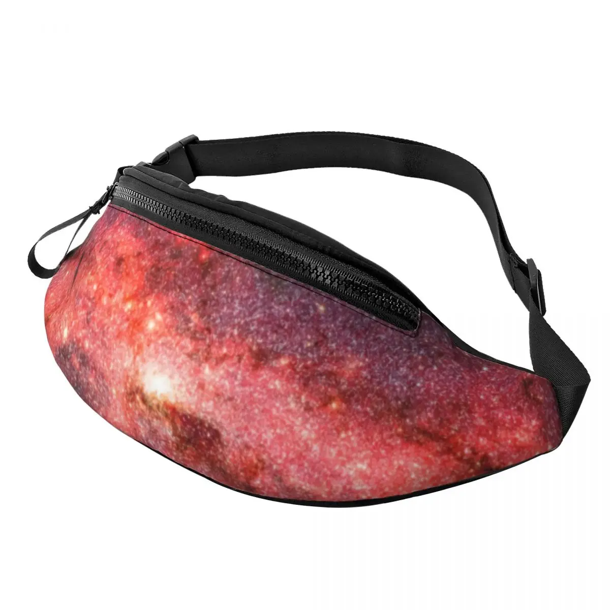 

Colorful Galaxy Sky Waist Bag Milky Way Print Polyester Fashion Waist Pack Teenagers Running Bag