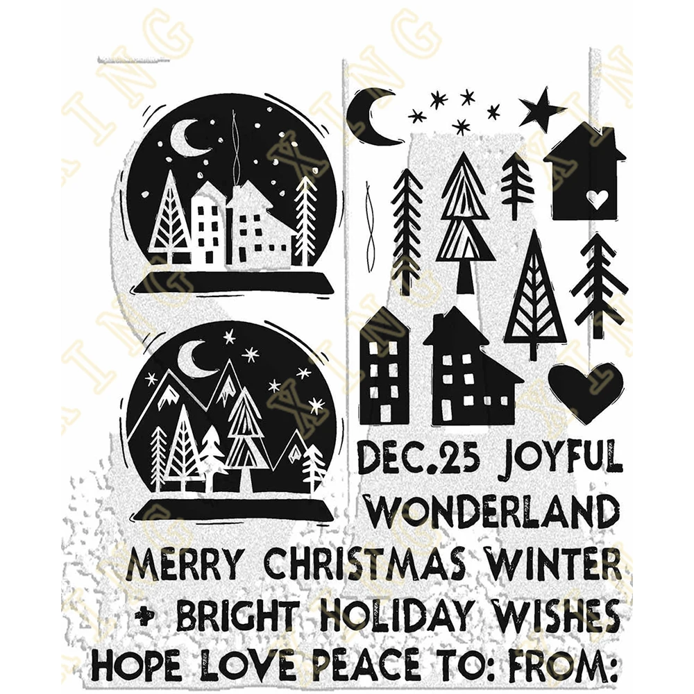 

Metal Cutting Dies Clear Stamps Scrapbooking New Make Photo Album Card DIY Paper Embossing Craft Merry Christmas Festive Print